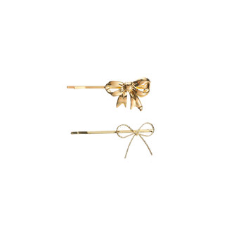 Haarspelden set H558-2 Strikjes goud - Day&amp;Eve