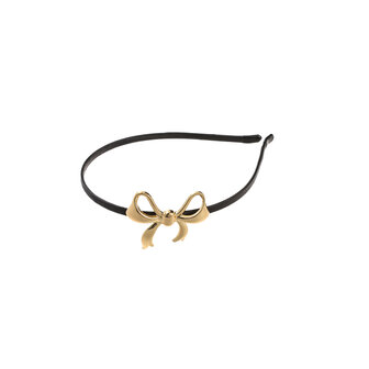 Haarband H551-2 Strikje zwart goud - Day&amp;Eve