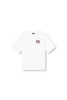 T-shirt Maggy offwhite/bordeaux rood - Refined Department