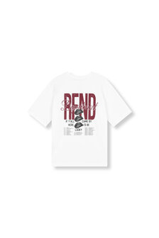 T-shirt Maggy offwhite/bordeaux rood - Refined Department