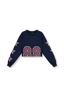 Kort hockey shirt Ulla donkerblauw - Refined Department