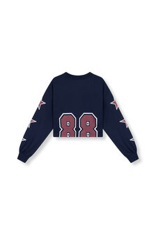 Kort hockey shirt Ulla donkerblauw - Refined Department