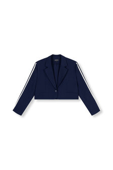 Korte blazer met streep op mouw Niv donkerblauw - Refined Department