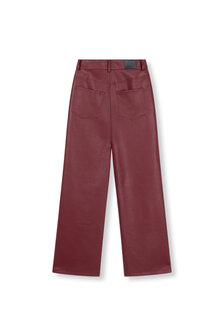 Vegan leer broek Esmee Bordeaux rood - Refined Department