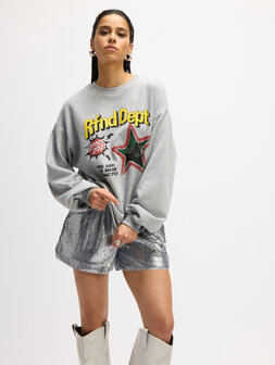 Sweater oversized Jayne grijs - Refined Department