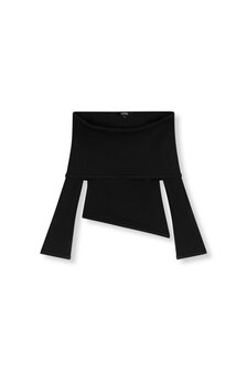Off-shoulder top Stefania zwart - Refined Department