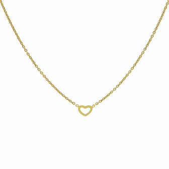 Ketting open hartje goldplated - Karma