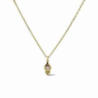 Ketting drie stipjes EMMA goldplated - Karma
