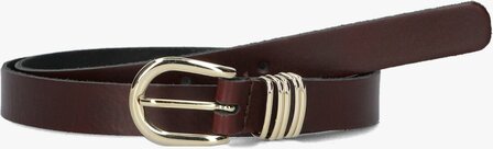 Riem smal leer Minnesota burgundy - Elvy Fashion