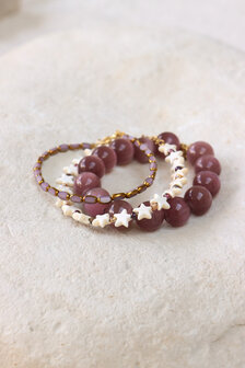 Armband K.SA.319.1 Lila glow goud - Label Kiki