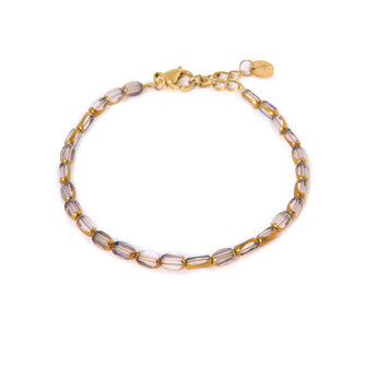 Armband K.SA.329.1 Grey glow goud - Label Kiki