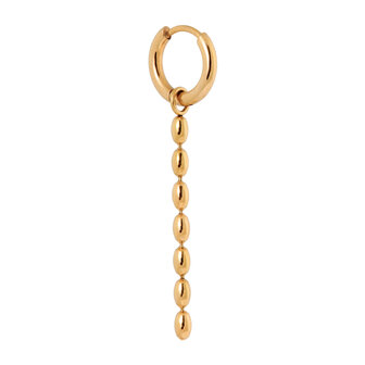 Oorbel per stuk K.SH.335.1 Bones goud - Label Kiki