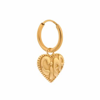 Oorbel per stuk LK406 ciao bella hoop goud - Label Kiki