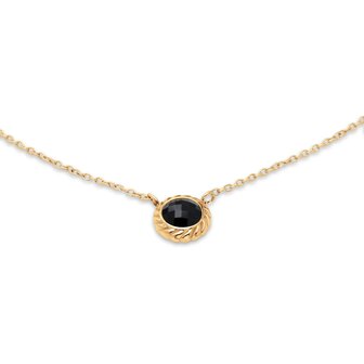 Ketting Friends Ziva zwart FN28 goud - ​​​​​​​Melano