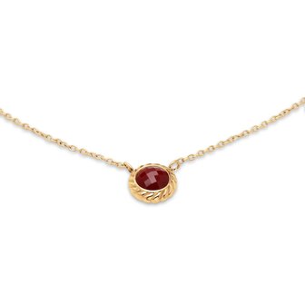 Ketting Friends Ziva cherry chocolate FN28 goud - ​​​​​​​Melano