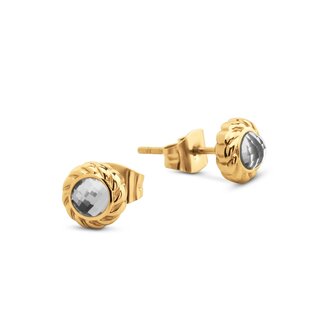 Oorbellen Gaya chrystal FE53 goud - Melano