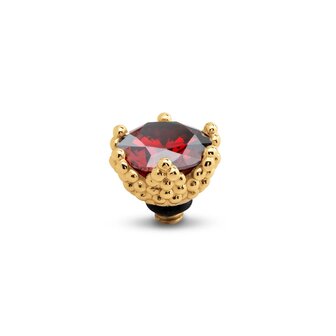Steentje twisted Starlight Steentje D.D-Garnet 9mm goud TMF9 - Melano