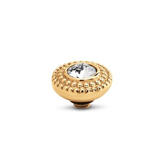 Steentje twisted Crystal Bali Crystal 8mm goud TMG7 - Melano