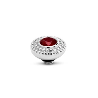 Steentje twisted Crystal Bali Cherry 8 mm zilver TMG7 - Melano