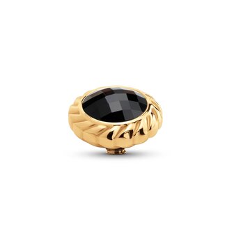 Steentje twisted Majestic zwart goud TMG9 - Melano