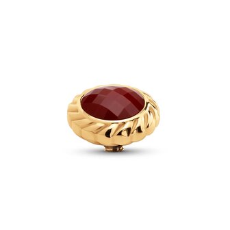 Steentje twisted Majestic cherry chocolate goud TMG9 - Melano