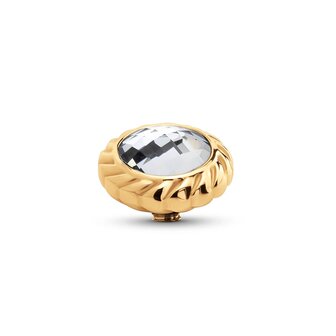 Steentje twisted Majestic chrystal goud TMG9 - Melano