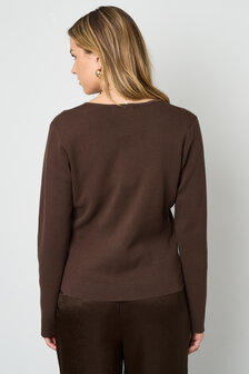 Vest asymmetrisch bruin 