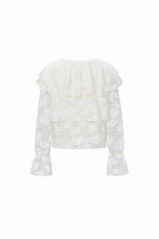 Blouse wit kant ruffle 