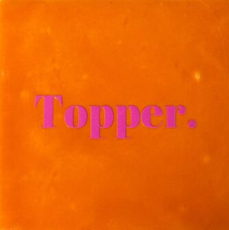 Tegeltje topper. oranje/roze - YETT