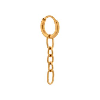 Oorbel per stuk LK426 Sisi hoop goud - Label Kiki