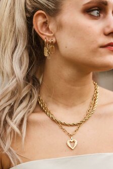 Oorbel per stuk LK426 Sisi hoop goud - Label Kiki