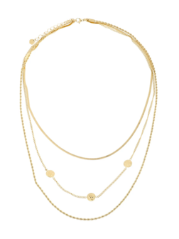 Dubbele ketting muntjes goud - Rose &amp; Camellia