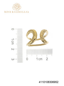 Ring dubbel gevormd goud - Rose &amp; Camellia