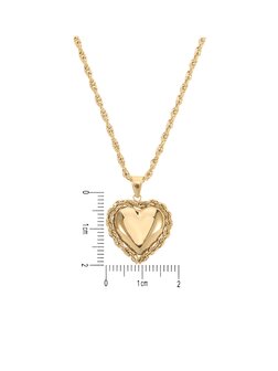 Ketting gevlochten hartje goud - Rose &amp; Camellia