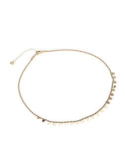 Ketting gevochten met hartjes goud - Rose &amp; Camellia
