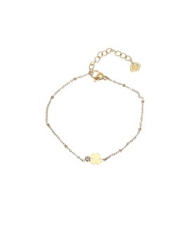 Armband klavertjevier diamantje goud - Rose &amp; Camellia