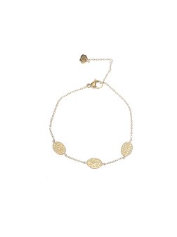 Armband ovale muntjes goud - Rose &amp; Camellia