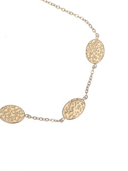 Armband ovale muntjes goud - Rose &amp; Camellia