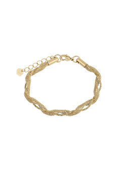 Armband gevlochten goud - Rose &amp; Camellia