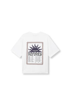 T-shirt Maggy offwhite/paars - Refined Department