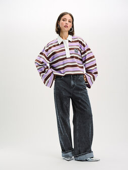 Polo Muse gestreept Bruin Paars - Refined Department