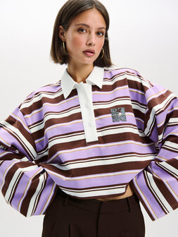 Polo Muse gestreept Bruin Paars - Refined Department