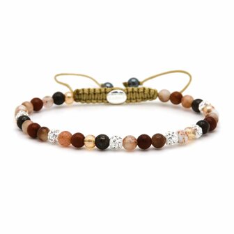 Armband spiral Liorah white crystal xxs - Karma