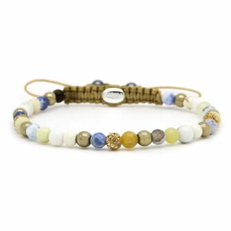 Armband spiral Blue bubble gold crystal xxs - Karma