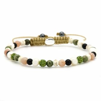 Armband spiral Lilo green crystal xxs - Karma