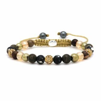 Armband spiral Emy gold crystal xs - Karma