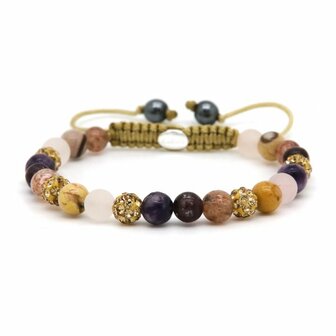 Armband spiral Alma gold crystal xs - Karma