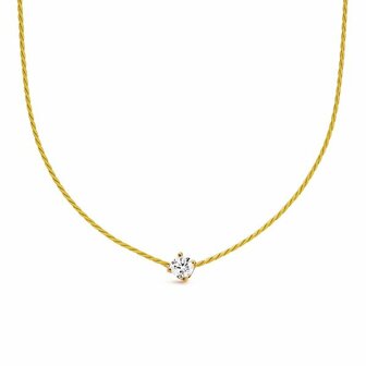 Ketting zirconia MILLE goldplated - Karma