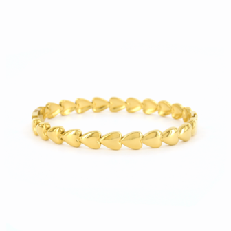 Bangle Hartjes gesloten Lillian goud - Kalli
