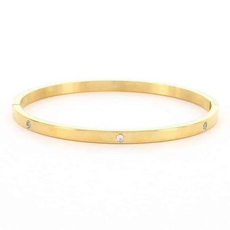 Bangle Zirkonia steentjes Aimee goud - Kalli